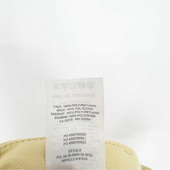 Aritzia Wilfred Melina Faux Leather Straight Leg Pants 4 Yellow - Picture 5 of 5